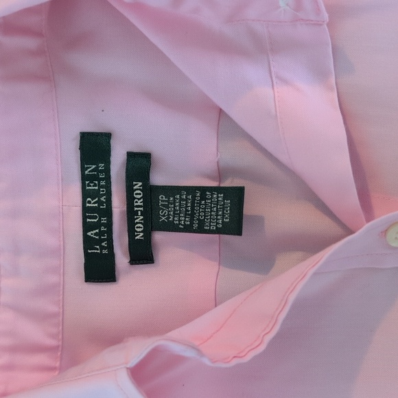 Ralph Lauren non-iron oxford shirt Pink Monogrammed - Picture 2 of 6